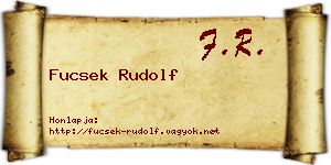 Fucsek Rudolf névjegykártya